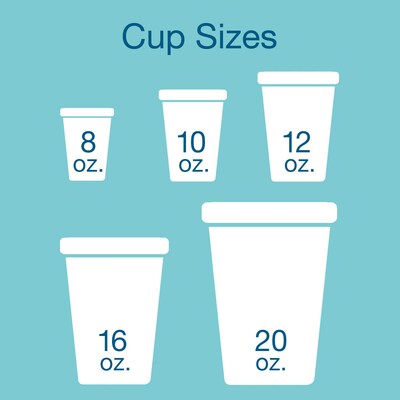 JAM Paper® Plastic Party Cups, 12 oz, Sea Blue, 20 Glasses/Pack (2255520702)
