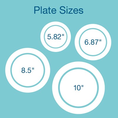 Dart® Concorde® Foam Plates  6, White, 1000/Carton (6PWCR)