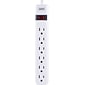 Quill Brand® 3' and 6-Outlet Power Strip, White (ST22147-CC)