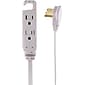 Quill Brand® 8' Extension Cord, 3-Outlet, Gray (ST22131-CC)