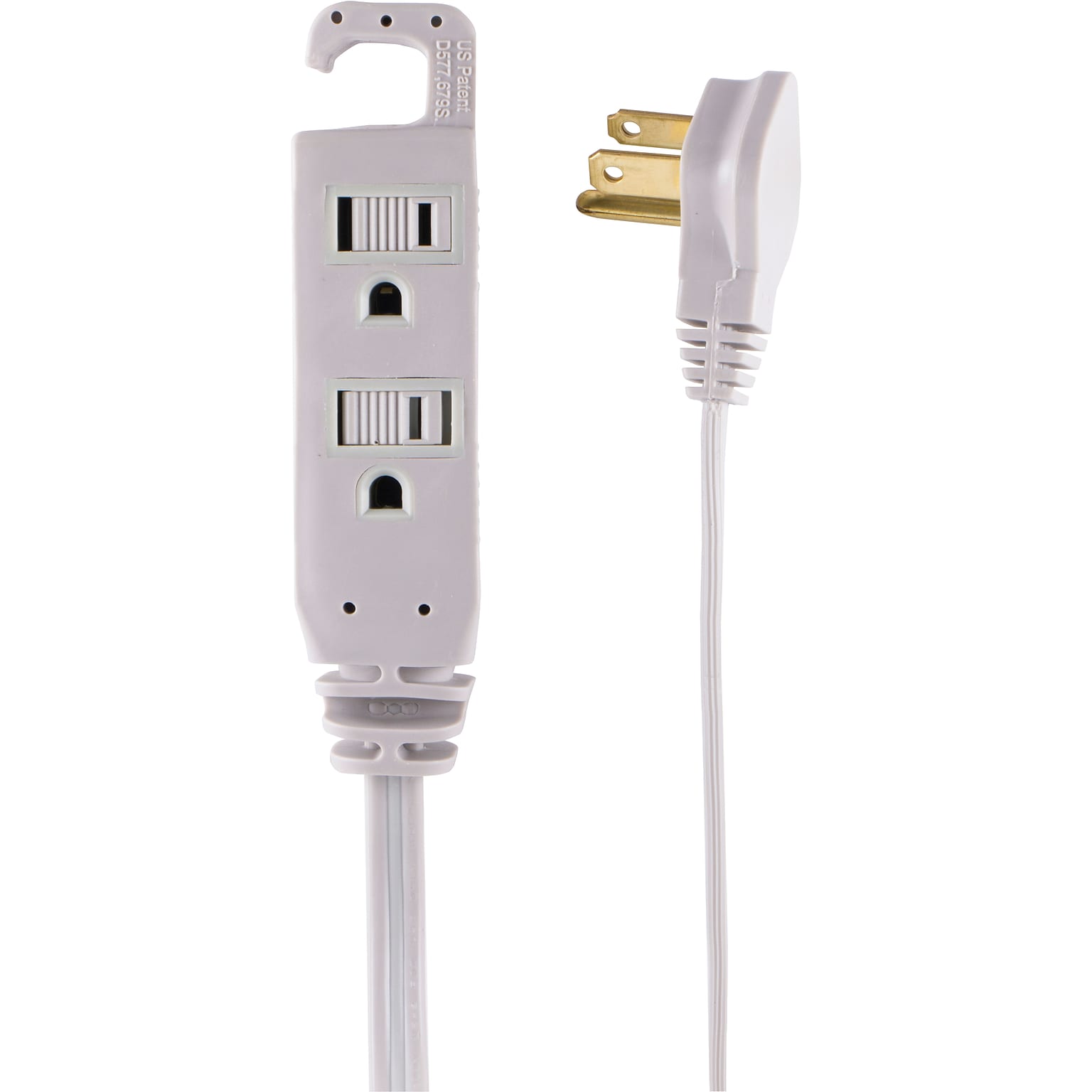 Quill Brand® 15 Extension Cord, 3-Outlet, Gray (ST22130-CC)