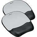 BOGO Fellowes® Memory Foam Mouse Pad/Wristrests, Silver Streak