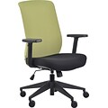 Gene High Back Task Chair, Black Fabric Seat with Lime Fabric Back