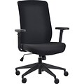 Gene High Back Task Chair, Black Fabric Seat with Black Fabric Back