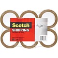 Scotch® Lightweight Shipping Packing Tape, 1.88W x 54.6 Yards, Tan, 6 Rolls (3350T-6)