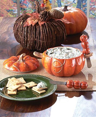 Ceramic Pumpkin Dip Server
