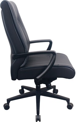 Tempur-Pedic Ergonomic Leather Swivel Executive Chair, Black (TP2500-BLKL)