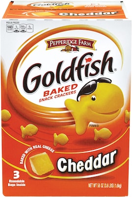 Goldfish Cheddar Crackers, 58 oz., 3 Packs/Box (220-00430)