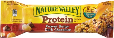 Nature Valley Chewy Gluten Free Peanut Butter Dark Chocolate Protein Bar, 1.42 oz., 18 Bars/Box (220-00451)