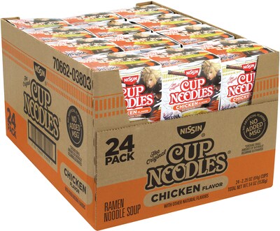 Nissin Cup Noodles Chicken Flavor Ramen Noodle Soup, 2.25 oz. (220-00498)