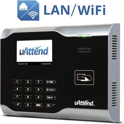 uAttend Proximity Terminal Time Clock System, Black (CB6500SC)