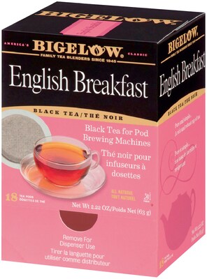 Bigelow English Breakfast Black Tea, Pods, 18/Box (RCB09906)