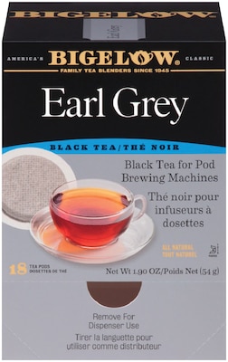 Bigelow Earl Grey Black Tea, Pods, 18/Box (RCB08906)