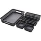 Advantus Plastic Weave Bins, Black, 5/Pack (37530)