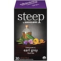 Steep by Bigelow Organic Earl Grey Black Tea, 20 Tea Bags/Box (RCB17700)