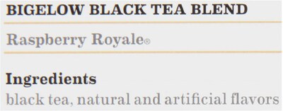 Bigelow Raspberry Royale Black Tea Bags, 28/Box (RCB003401)