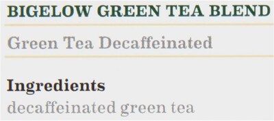 Bigelow Decaffeinated Classic Green Tea Bags, 28/Box (RCB10347)