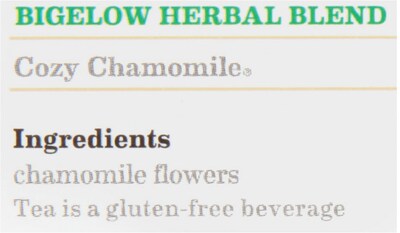 Bigelow Cozy Chamomile Herbal Tea Bags, 28/Box (004011)