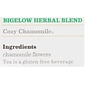 Bigelow Cozy Chamomile Herbal Tea Bags, 28/Box (004011)