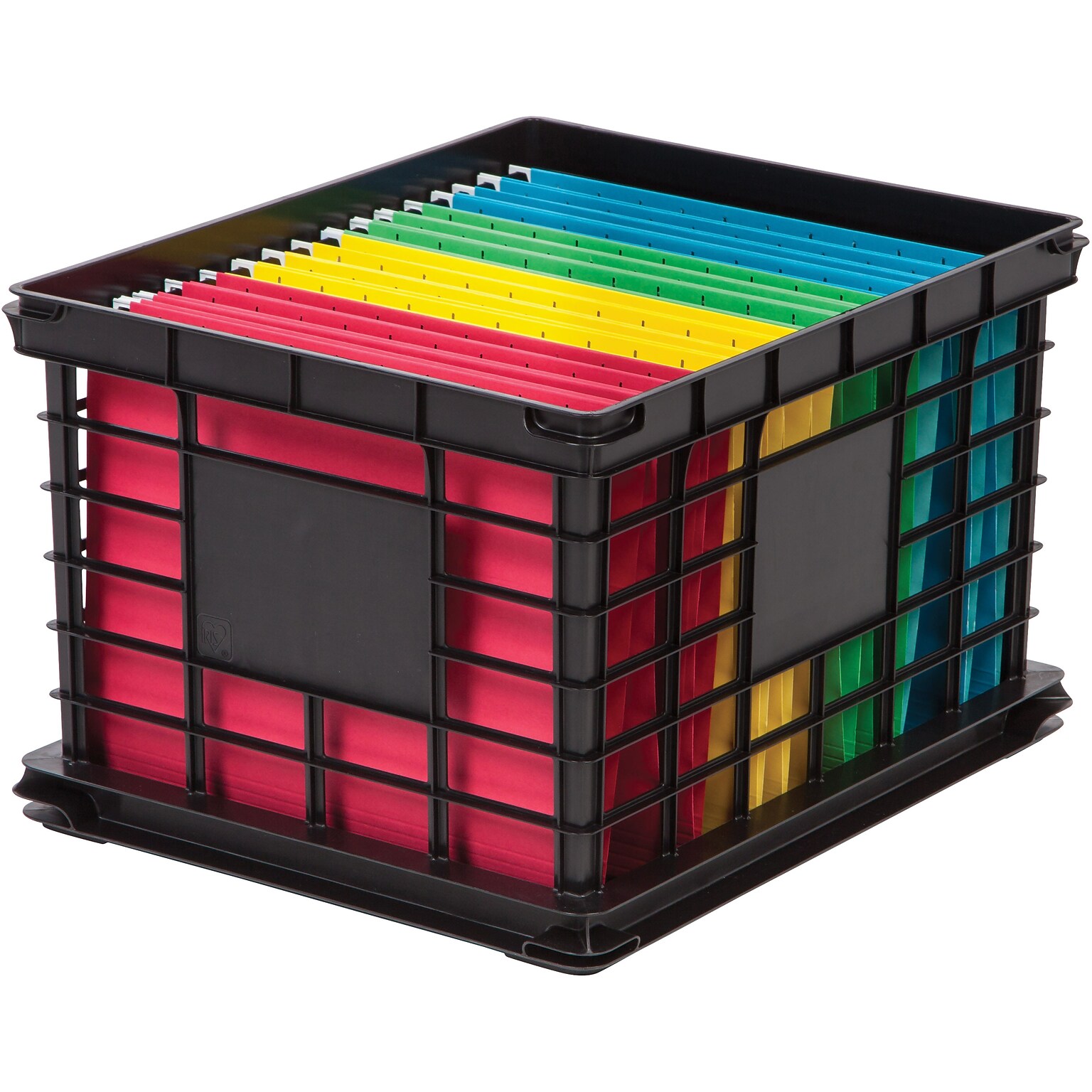 Iris Stacking File Crates, Letter/Legal Size, Black (270010/200309)