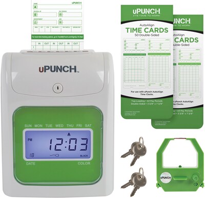 uPunch™ Electronic Auto-Align Punch Card Time Clock (HN5200)