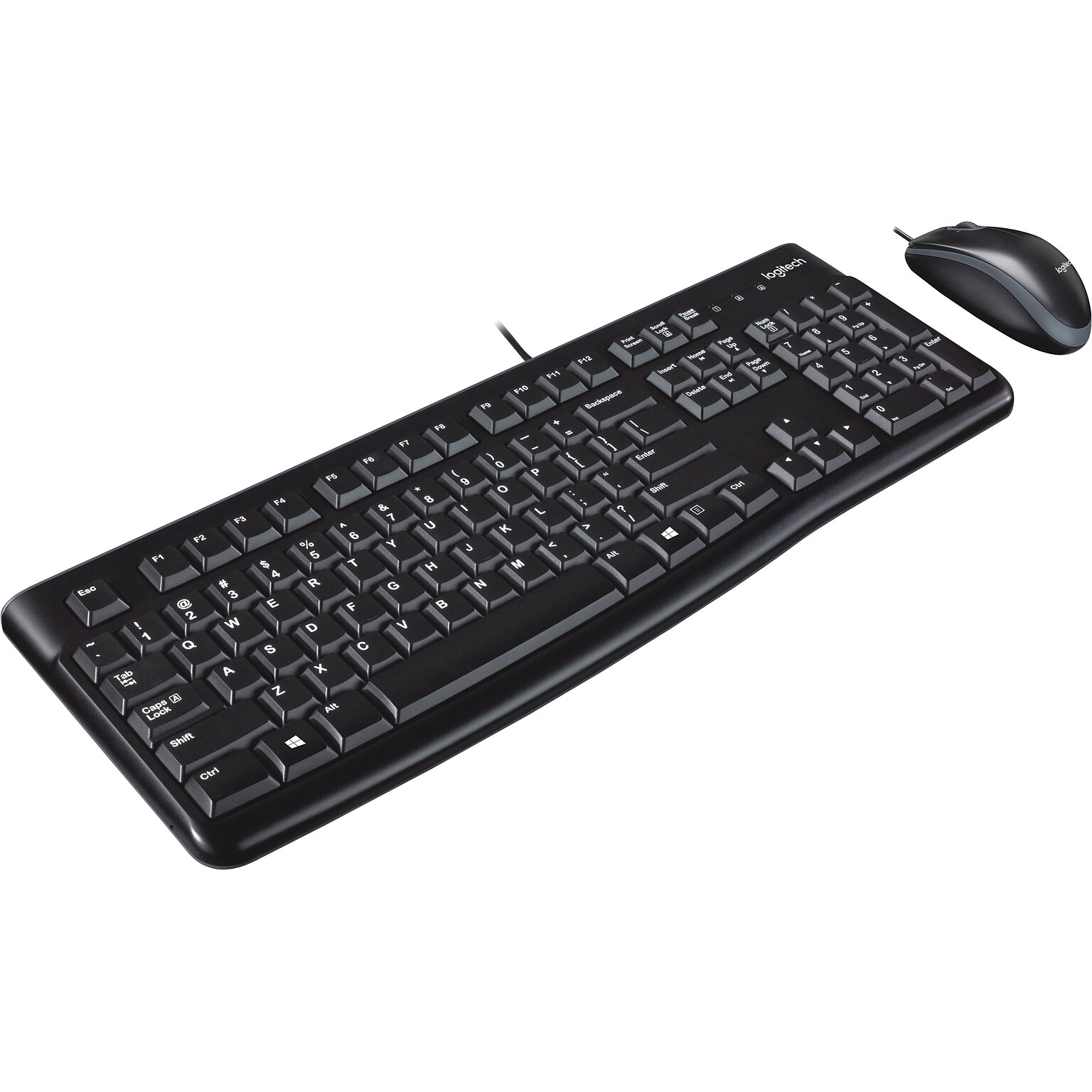 Logitech MK120 Optical Wired Keyboard and Mouse Combo, Black (920-002565)