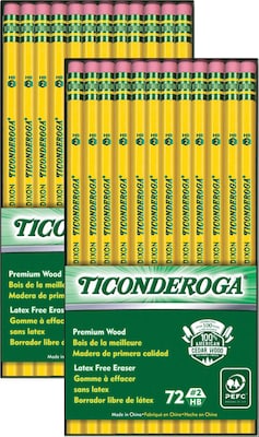 BOGO 50% OFF Dixon Ticonderoga® Woodcase Pencils, #2 Soft, Yellow Barrel, 72/Pack