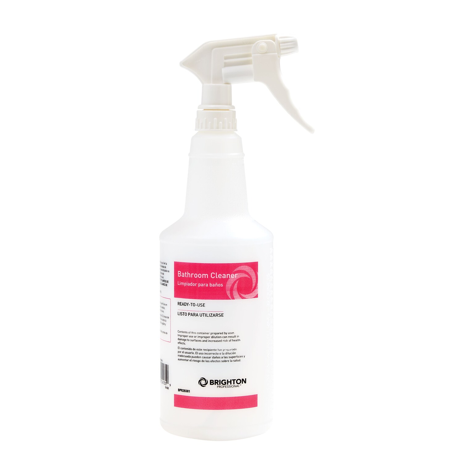 Brighton Professional™ 32oz. Bottle and Sprayer for Dissolvable Portion Packets Bathroom Cleaner, White (BPR28381-CC)