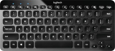Logitech K810 Wireless Bluetooth Illuminated Multi-Device Keyboard for Computers, Tablets and Smartphones, Black (920-004292)