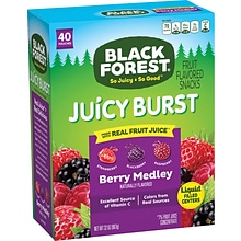Black Forest Juicy Burst Berry Mix Fruit Snacks, 32 oz., 40 Packs/Box (FER02067)