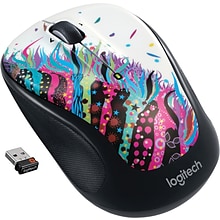 Logitech Wireless Ambidextrous Optical USB Mouse, Black (910-006828/3803)