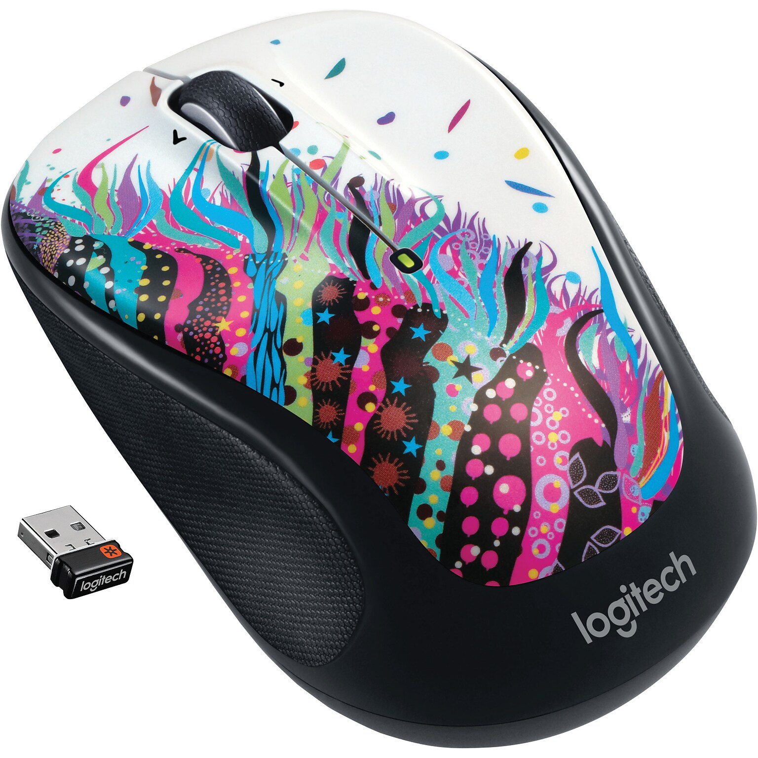 Logitech M325 Wireless Ambidextrous Optical USB Mouse, Black (910-006828)