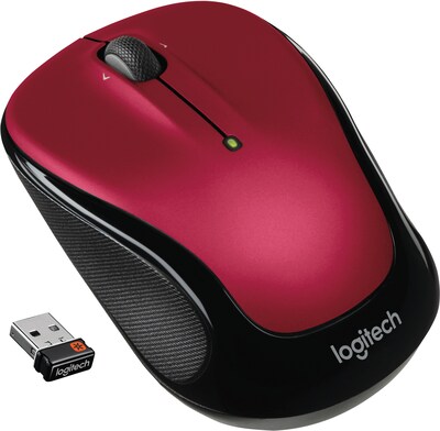 Logitech M325S Wireless Ambidextrous Optical Mouse, Red (910-007527) | Quill