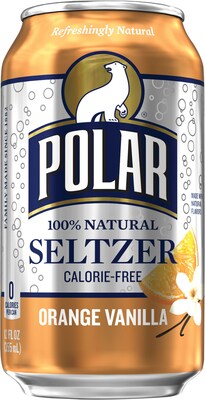 Polar® Orange Vanilla Seltzer, 12 oz. Cans, Pack of 24 (1000261)