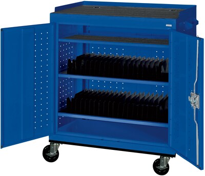 Sandusky 43 Mobile Tablet Storage Cart, Blue, (MTS362437-06)