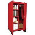 Sandusky Elite 66H Transport Mobile Combination Steel Cabinet with 5 Shelves, Red (TACR362460-01)