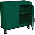 Sandusky Elite 36H Transport Work Height Storage Cabinet with 2 Shelves, Forest Green (TA11361830-08)