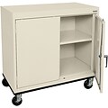 Sandusky Elite 36H Transport Work Height Storage Cabinet with 2 Shelves, Putty (TA11362430-07)