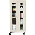 Sandusky See Thru 78H Transport Mobile Clearview Storage Cabinet with 5 Shelves, Putty (TA4V361872-07)