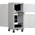 Sandusky Lee® 58 Mobile Security Computer Cabinet, Dove Grey (CSC6900-GY)