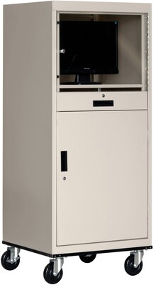 Edsal® 59.5 Mobile Security Computer Cabinet, Putty (CSC6900-PU)