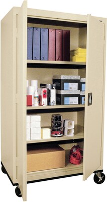 Sandusky 60H Transport Steel Storage with 4 Shelves, Putty (TA3R362460-07)