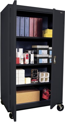 Sandusky 60H Transport Steel Storage with 4 Shelves, Black (TA3R362460-09)