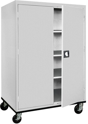 Sandusky 60 Transport Mobile Steel storage Cabinet with 4 Shelves, Gray (TA3R462460-05)