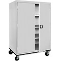 Sandusky 60 Transport Mobile Steel storage Cabinet with 4 Shelves, Gray (TA3R462460-05)