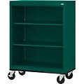 Sandusky 48 3-Shelf Mobile Bookcase, Green (BM20361842-08)