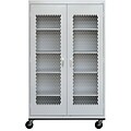 Sandusky 78H Mobile Metal Front Cabinet with 5 Shelves, Dove Gray (TA4M462472-05)