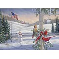 Holiday Expressions®, Countryside Cardinals Patriotic Holiday Cards With Gummed Envelope