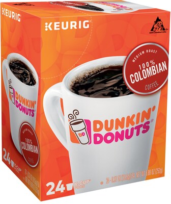 Dunkin Donuts Colombian Coffee, Keurig® K-Cup® Pods, Medium Roast, 24/Box (5000202810)