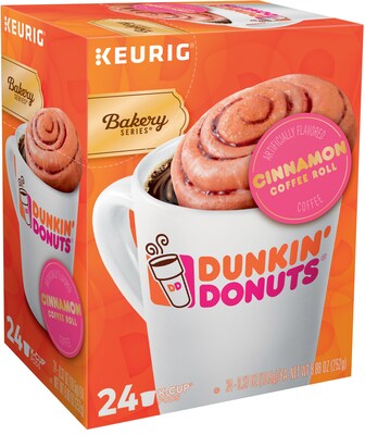 Dunkin Donuts Cinnamon Coffee Roll Coffee, Keurig® K-Cup® Pods, Medium Roast, 24/Box (5000202811)